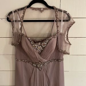 Montage by Mon Cheri Silk Jeweled Mother of the Bride Dress w/Bolero, Size 10